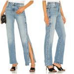 RTA Michael Jean Blue Wash Size 26 Straight Leg Side Snap Button High Rise USA Photo 3