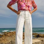 Johnny Was Braided Wide Leg Jeans • High Rise Relaxed Fit • Size 27 NWOT Photo 0