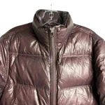Theory Women's Purple Faux Leather Puffer Jacket Size S Winter Casual Photo 4