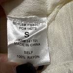 1.4.3. Story by Line Up  women’s small off white blouse v-neck ruched detail sheer Photo 5