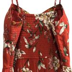 Xhilaration Women's XL Red Floral Sleeveless Jumpsuit Wide-Leg Casual Photo 7