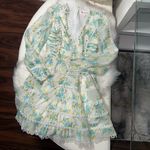 L'ATISTE L’Atiste Floral Corset Whimsical Tiered Mini Dress Pastel Romantic Garden Dainty Photo 2