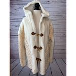 Free People Sherpa Cardi Sweater size Small Chunky Wool Cardigan Shacket Teddy Photo 2