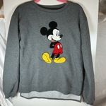 Disney  Gray Crewneck Sweater with Mickey Mouse Photo 0