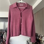 Abercrombie & Fitch  Pearl Button Collared Cardigan Size M Preppy Winter Photo 2