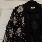 Pact Floral Organic Cotton Kimono Size XS/S Black Cream Pink Peach Floral Blooms Photo 3