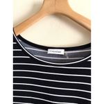 Calvin Klein  Mixed Stripe Tank Dress Black Red White Stretchy Sz Plus 16W Photo 2