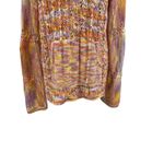 Ramy Brook Abby Marled Knit Hoodie Sweater Orange Pink Yellow Size Medium Photo 3