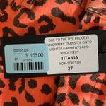 LF Carmar Titania Orange Black Leopard Print Denim Shorts Women's Size 27 NWT Photo 6