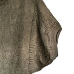 Wooden Ships  Women's Open Knit Sweater Size S/M Boho cape sleeves Olive Green Photo 8