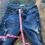 Wax Jean “Butt, I Love You” Distressed Skinny Jeans Dark Wash Women’s 3 Low Rise Photo 11