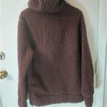Free Planet  Burgundy Sherpa Hoodie S Winter Cozycore Comfy Casual Streetwear NEW Photo 1