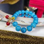 Anthropologie New Glass Beads Blue Bracelet (Unbranded) Photo 3