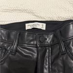 Abercrombie & Fitch Black Straight Leg leather pants Photo 1