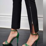 La Ligne Moto Pants Black Cropped Skinny Zip Hem Pull On Womens Size XS Photo 1