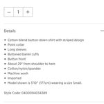 Lafayette 148  NWT Brody Femme striped button down Photo 10