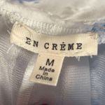 En Creme Pleated Lined Side Zip Short Size Medium Blue Photo 3