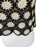 Julia Size M Crocheted Crop Sweater Top Festival Swank Black Size M Photo 1