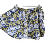Aerie Cotton Daisy Floral Elasticated Waist Side Tie Mini Skirt Size Medium Photo 1
