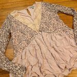 Ballet pink lace babydoll Blouse Size L Photo 5