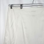 Catherines  Plus Size 26W 28W Midi Skirt 3X White Linen A-Line Flared Elastic 641 Photo 4