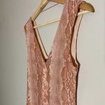 AFRM Womens Medium Ariana Sleeveless Dress Pink/Nude Snakeskin Mesh Bodycon Sexy Pink Photo 9