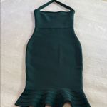 BCBGMAXAZRIA Emerald Green Bandage Halter Bodycon Dress Photo 1
