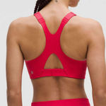 Lululemon  Ultralu Square-Neck Workout Bra *Medium Support, D/DD Cup Red Glow 12 Photo 1