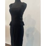 Dsquared2 Black Peplum Leather Trim Wool Mid Photo 1