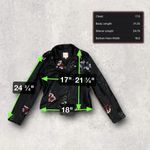 Candie's ★ Candie’s Y2K Floral Embroidered Faux Leather Moto Jacket ★ Photo 6