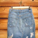 Rag and Bone Shredded Denim Jean Skirt Photo 5