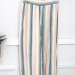 Show Me Your Mumu NWT Show Me You MuMu Nevada Peterson Flowy Wide Leg Pants Pastel Stripe Size M Photo 1