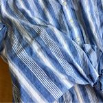 J.Crew Striped Crop Front Tie Top, Blue, White, Size L Photo 4