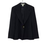 Austin Reed 90s Vintage Navy Blue Formal Blazer Jacket Gold Buttons Medium Photo 2