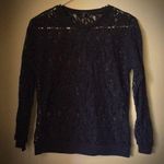 EXPRESS  Black Lace Long Sleeve Top Size XS Photo 0