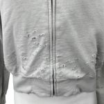 Cotton Citizen  Women's Gray Full Zip Distressed Bomber Casual Coat Jacket Sz XS Photo 2