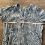 Faherty  Gemina Blue Striped Linen Mini Dress XS Photo 9