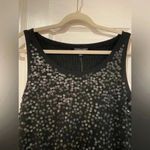 Eileen Fisher NWT 100% Merino Wool Black Knit Sequin Sweater Tank Dress Size S Photo 4