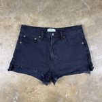 Abercrombie & Fitch  Mom Short Women’s 30/10 Black High‎ Rise Distressed Cutoff Photo 0