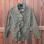 Banana Republic  Ruffle Utility Army Green Jacket Size XS Photo 0