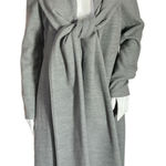Lavish Lice Lavish Alice Gray Tie Front Knot Wrap Coat US 4 UK 8 Belted Minimalist Chic Photo 0