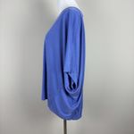 Chico's ‎ 3 Top Womens XL Purple Ribbed Knit Dolman 3/4 Sleeve V-Neck Relaxed Fit Photo 8