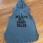 Disney Size Medium Parks Snow White I BELIEVE IN FAIRY TALES Blue Hooded Sweater Photo 0