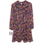 Modcloth NWOT Womens  Blue Red Pink Floral Long Sleeve V-Neck A-Line Dress Size S Photo 1