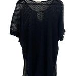 LA Made Black Open Weave Swimsuit Coverup Small New Photo 0