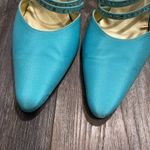 St. John  Aqua Slingback rhinestone heels Made In Italy size 9 “something blue” Photo 4