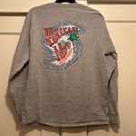 Gildan  | Grey Long Sleeved T-Shirt Tee Hurricane Moe's OBX Kitty Hawk, NC Large Photo 5