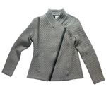 CAbi Gray Quilted Asymmetrical Zip Moto Jacket Modern Chic Casual Outerwear Photo 5