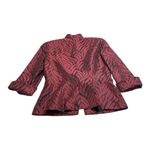 Maggy London Maggie London
Women's Blazer Jacket Size 8
Maroon, Black Metallic Jacquard Photo 6