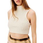 For Love & Lemons Dominique Crop Sweater Tank Cream Open Back Large New Photo 0